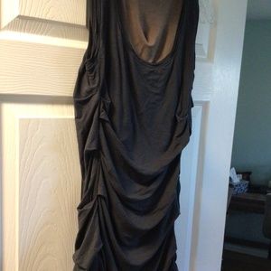 Cabi midi dress/tunic ruched sides gray medium